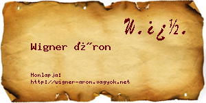Wigner Áron névjegykártya