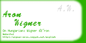 aron wigner business card